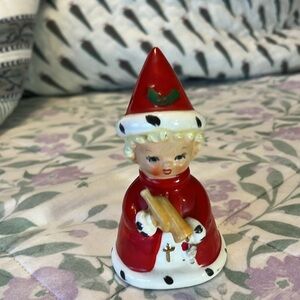 Rare Metasco Girl Christmas Figurine Pointed Hat in EUC